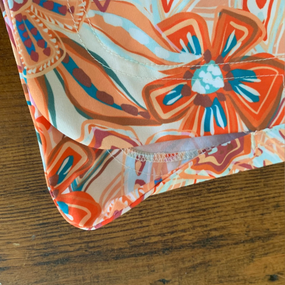 Ripskirt Hawaii Pinwheel Tropical Front Tie Skirt QuickDry Beach Travel Sz XXL - Picture 9 of 11